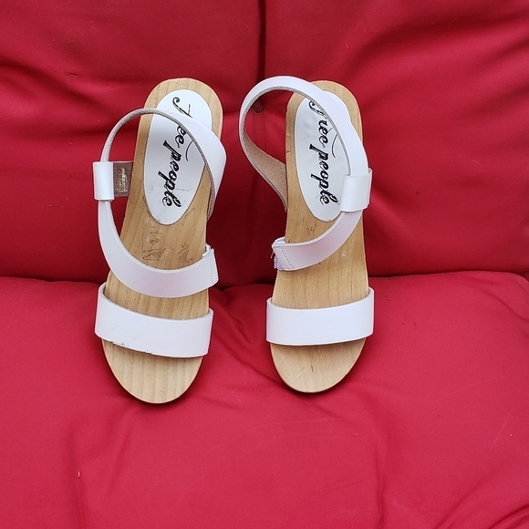 FREE PEOPLE Dune White Beach‎ Clog Wooden Sandal - Picture 5 of 6
